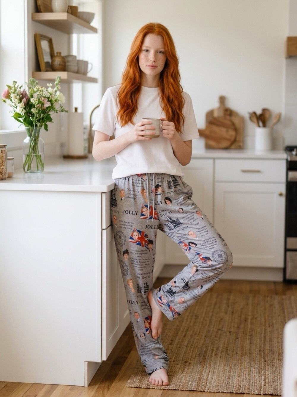 Sheshow Downtown Abbey Jolly TV Shows Series Casual Pajama Pants Women XL